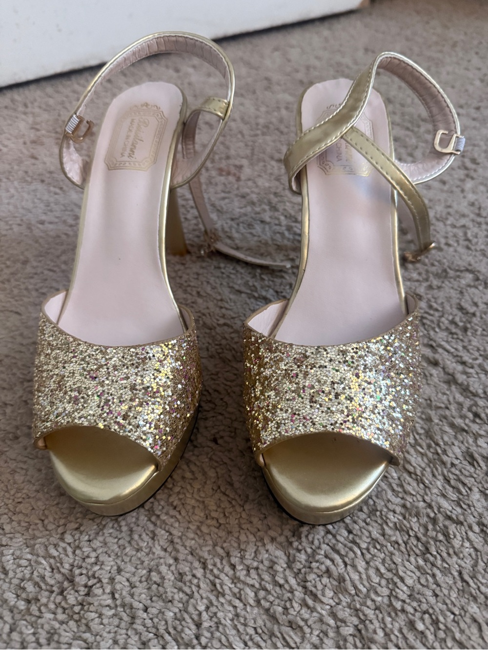 Gold Ankle-Strap Women’s Sandal